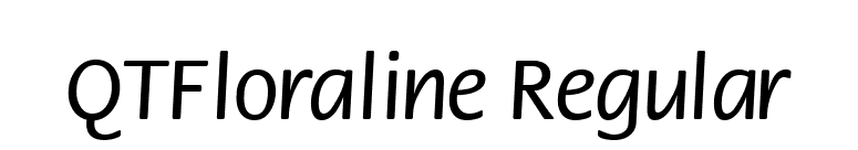 QTFloraline Regular font preview