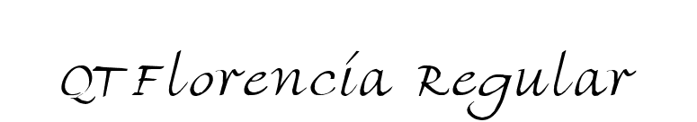 QTFlorencia Regular font preview