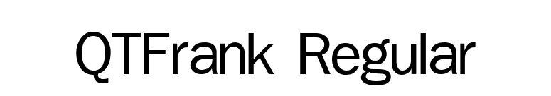 QTFrank Regular font preview