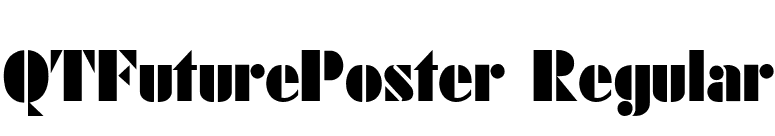 QTFuturePoster Regular font preview