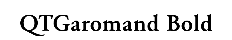 QTGaromand Bold font preview