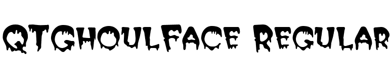 QTGhoulFace Regular font preview