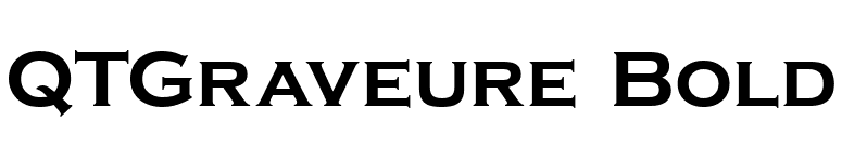 QTGraveure Bold font preview