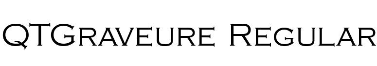 QTGraveure Regular font preview