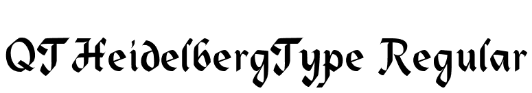 QTHeidelbergType Regular font preview