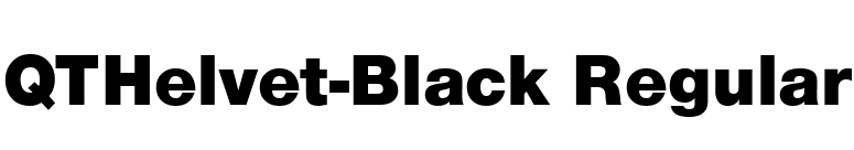 QTHelvet-Black Regular font preview