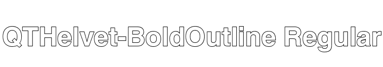 QTHelvet-BoldOutline Regular font preview