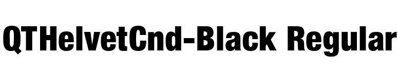 QTHelvetCnd-Black Regular font preview