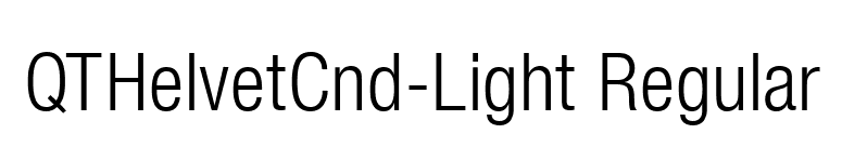 QTHelvetCnd-Light Regular font preview