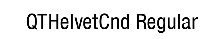 QTHelvetCnd Regular font preview