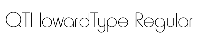 QTHowardType Regular font preview