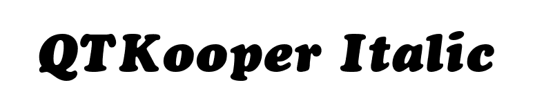 QTKooper Italic font preview