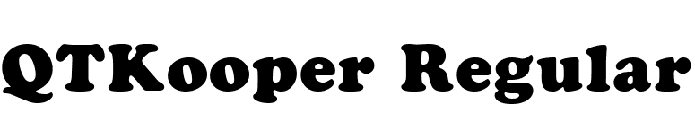 QTKooper Regular font preview