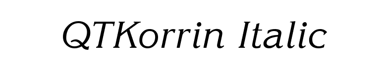 QTKorrin Italic font preview