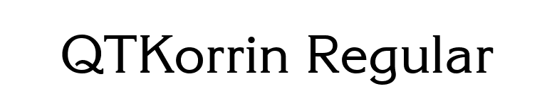 QTKorrin Regular font preview