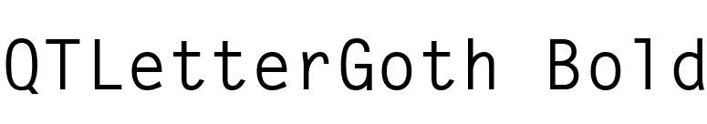 QTLetterGoth Bold font preview