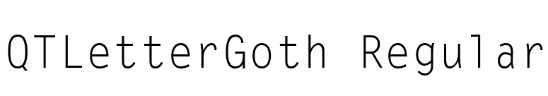 QTLetterGoth Regular font preview