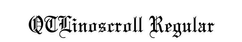 QTLinoscroll Regular font preview