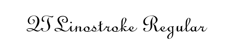 QTLinostroke Regular font preview