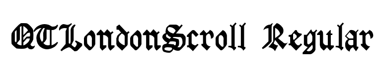 QTLondonScroll Regular font preview