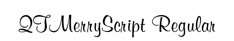 QTMerryScript Regular font preview