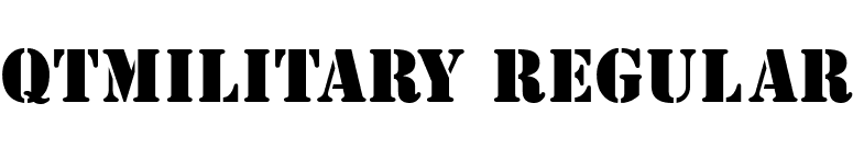QTMilitary Regular font preview