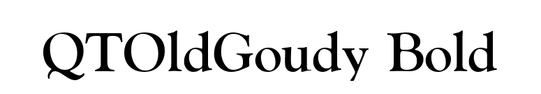 QTOldGoudy Bold font preview