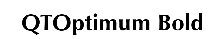 QTOptimum Bold font preview