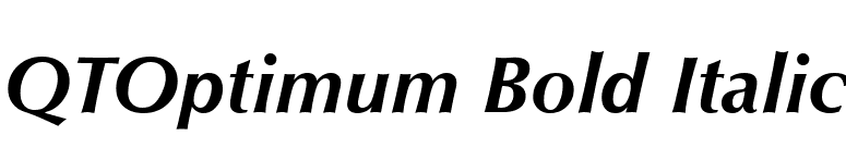 QTOptimum Bold Italic font preview