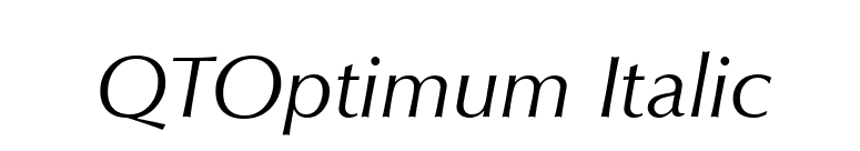 QTOptimum Italic font preview