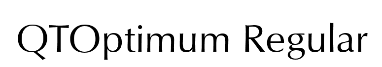 QTOptimum Regular font preview