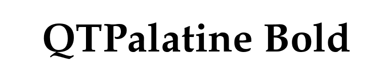 QTPalatine Bold font preview