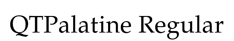 QTPalatine Regular font preview