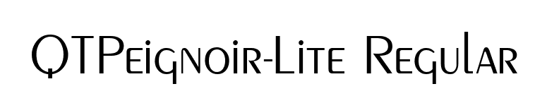 QTPeignoir-Lite Regular font preview
