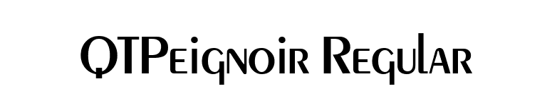 QTPeignoir Regular font preview
