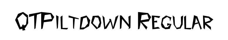 QTPiltdown Regular font preview