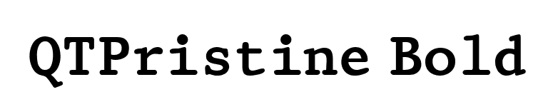 QTPristine Bold font preview