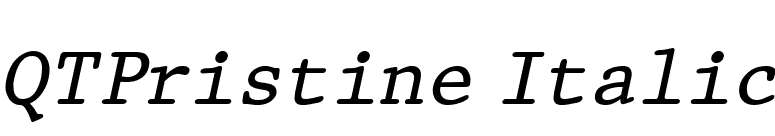 QTPristine Italic font preview