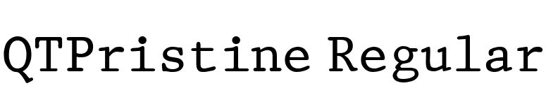 QTPristine Regular font preview