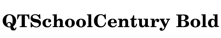QTSchoolCentury Bold font preview