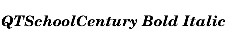 QTSchoolCentury Bold Italic font preview