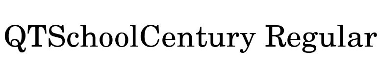 QTSchoolCentury Regular font preview