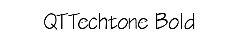 QTTechtone Bold font preview