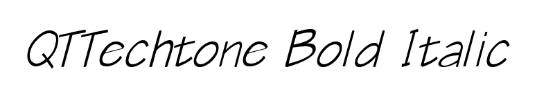 QTTechtone Bold Italic font preview