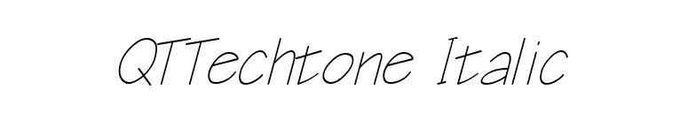 QTTechtone Italic font preview