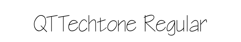 QTTechtone Regular font preview