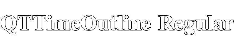 QTTimeOutline Regular font preview