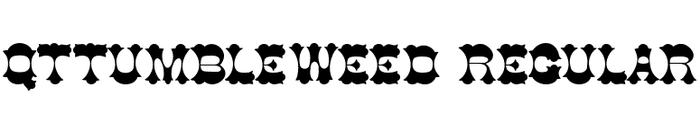 QTTumbleweed Regular font preview