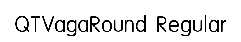 QTVagaRound Regular font preview