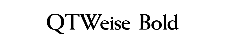 QTWeise Bold font preview
